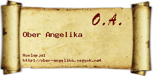 Ober Angelika névjegykártya